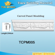 Moulures en panneaux carrés PU pour la décoration au plafond et au mur TCPM005